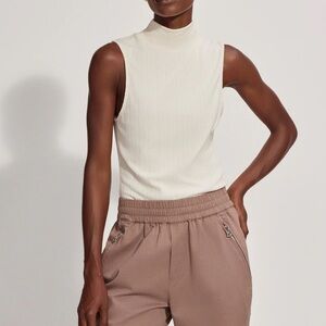 Varley Cream Sleeveless Top